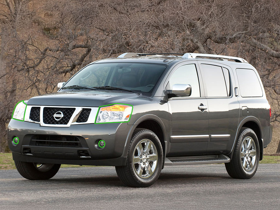 nissan armada 2004-2015 Headlight Protection Installation Location