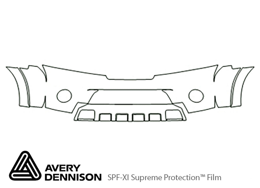 armada Avery Dennison Clear Bra Bumper Precut PPF Diagram