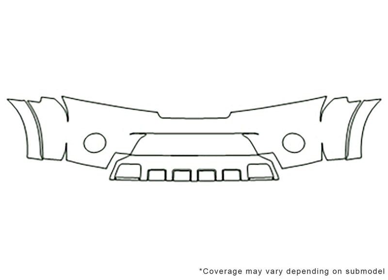 armada Avery Dennison Clear Bra Bumper Precut PPF Diagram