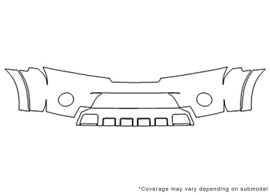 armada Avery Dennison Clear Bra Bumper Precut PPF Diagram