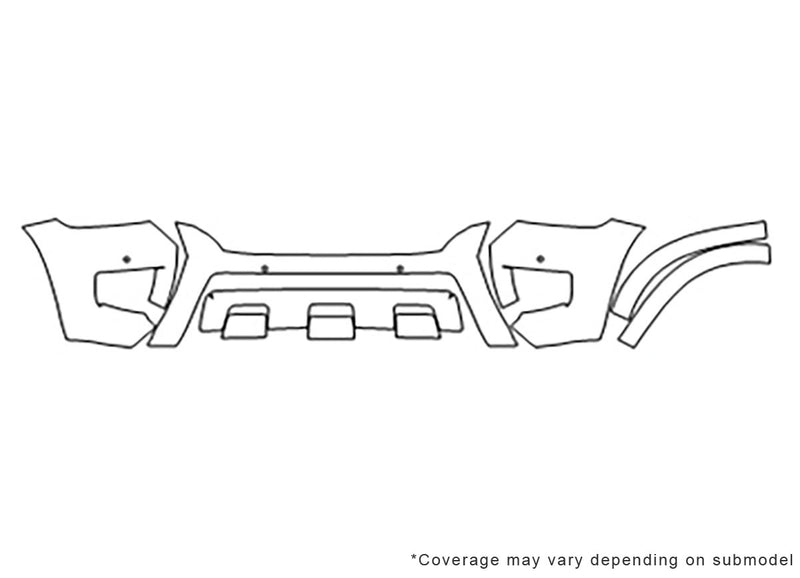 armada Avery Dennison Clear Bra Bumper Precut PPF Diagram
