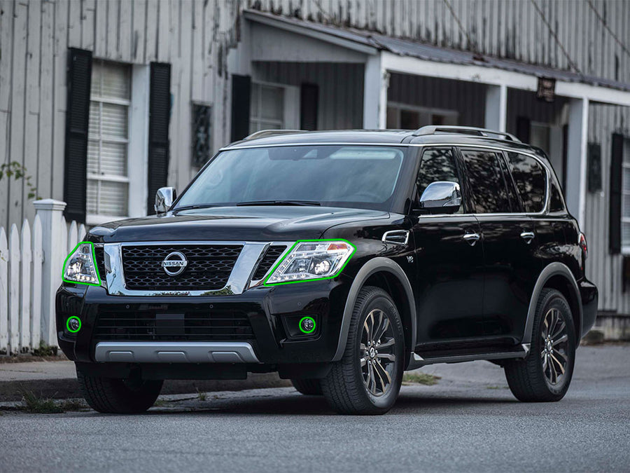 nissan armada 2017-2020 Headlight Protection Installation Location