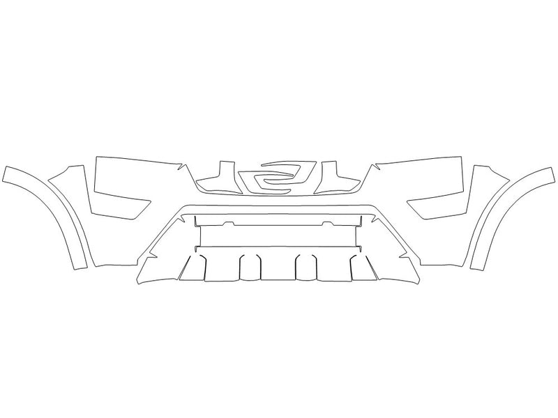 armada 3M Clear Bra Bumper Precut PPF Diagram