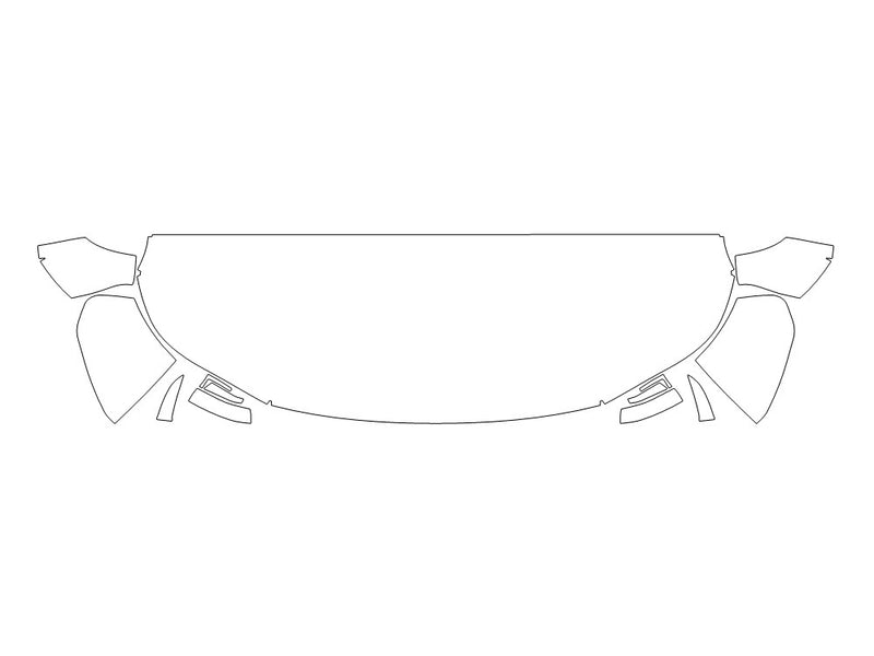 armada 3M Clear Bra Hood Precut PPF Diagram
