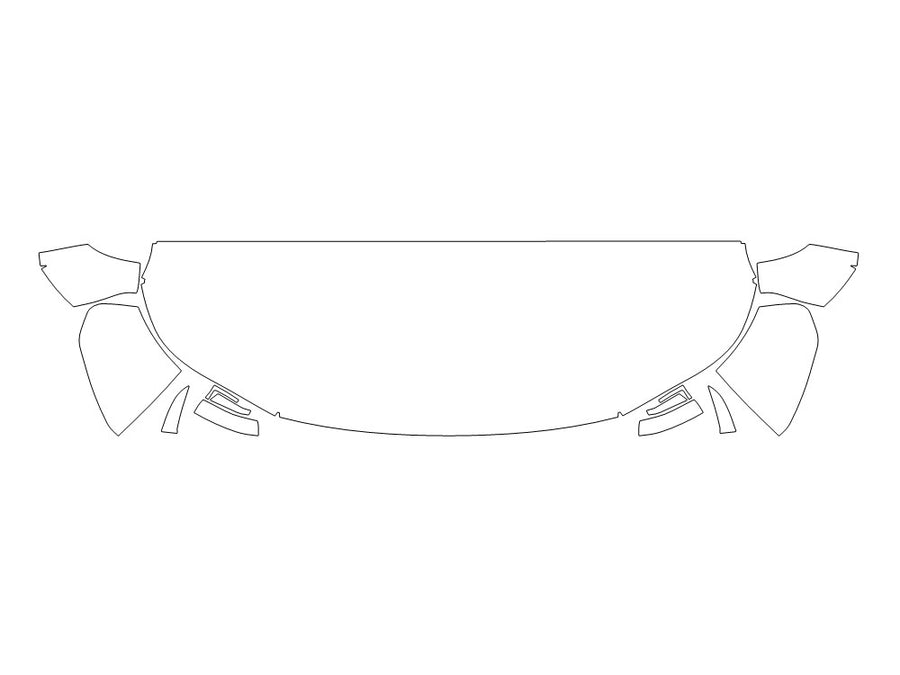 armada Avery Dennison Clear Bra Hood Precut PPF Diagram
