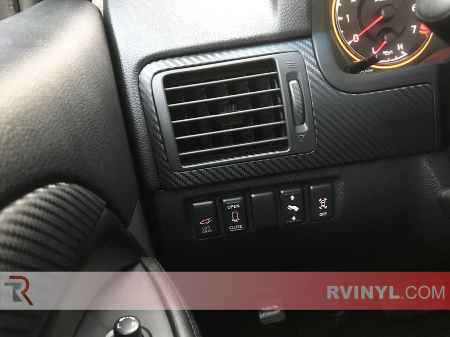 Rwraps™ 3D Black Carbon Fiber Nissan Armada Dash Wraps