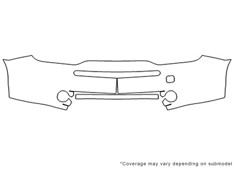 cube Avery Dennison Clear Bra Bumper Precut PPF Diagram