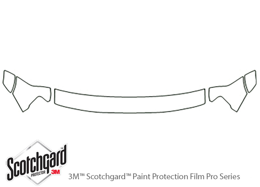 frontier 3M Clear Bra Hood Precut PPF Diagram