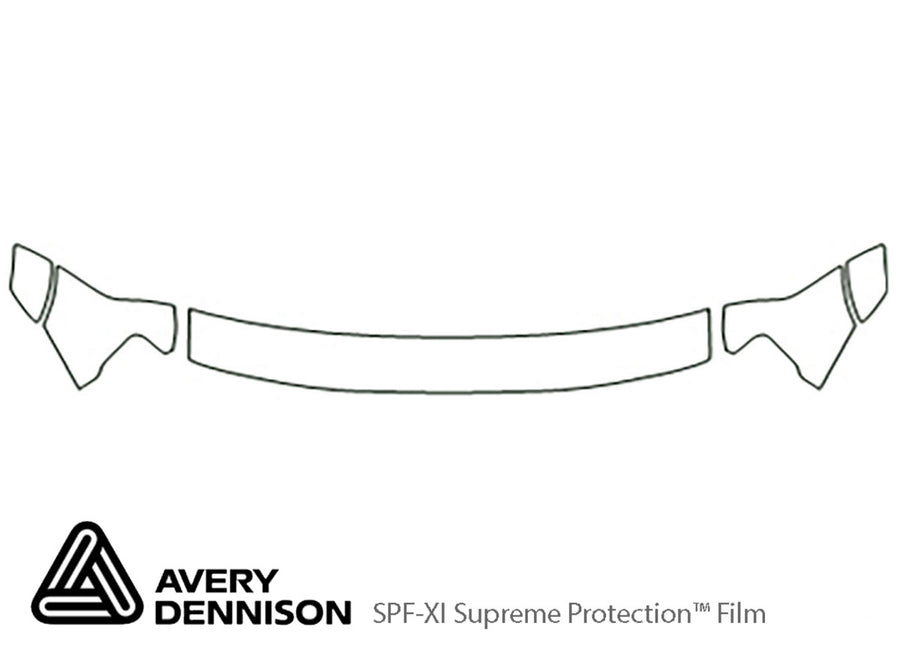 frontier Avery Dennison Clear Bra Hood Precut PPF Diagram