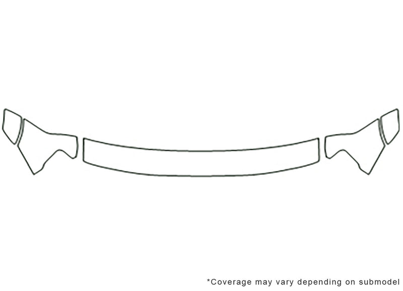 frontier Avery Dennison Clear Bra Hood Precut PPF Diagram