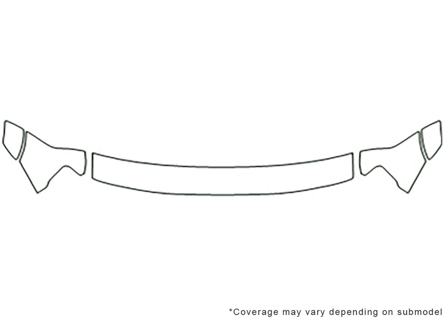 frontier Avery Dennison Clear Bra Hood Precut PPF Diagram