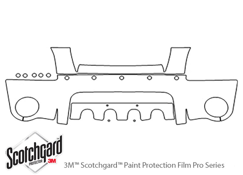frontier 3M Clear Bra Bumper Precut PPF Diagram