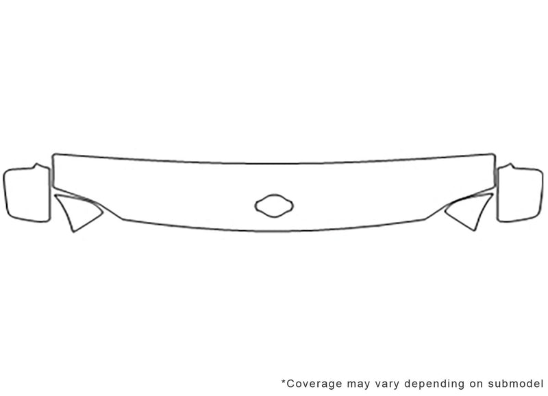 frontier Avery Dennison Clear Bra Hood Precut PPF Diagram