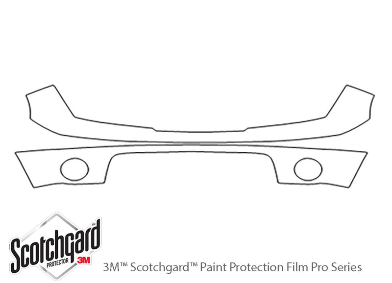 frontier 3M Clear Bra Bumper Precut PPF Diagram