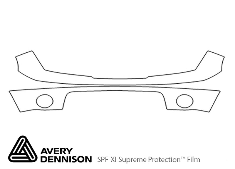 frontier Avery Dennison Clear Bra Bumper Precut PPF Diagram