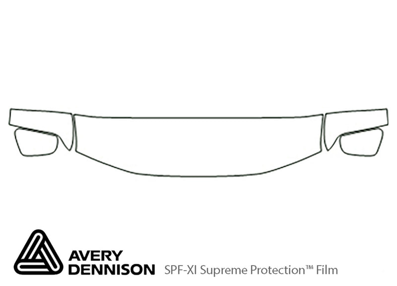 frontier Avery Dennison Clear Bra Hood Precut PPF Diagram