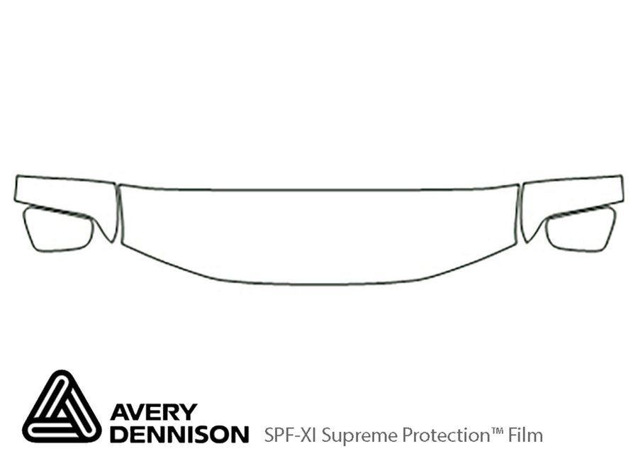 frontier Avery Dennison Clear Bra Hood Precut PPF Diagram