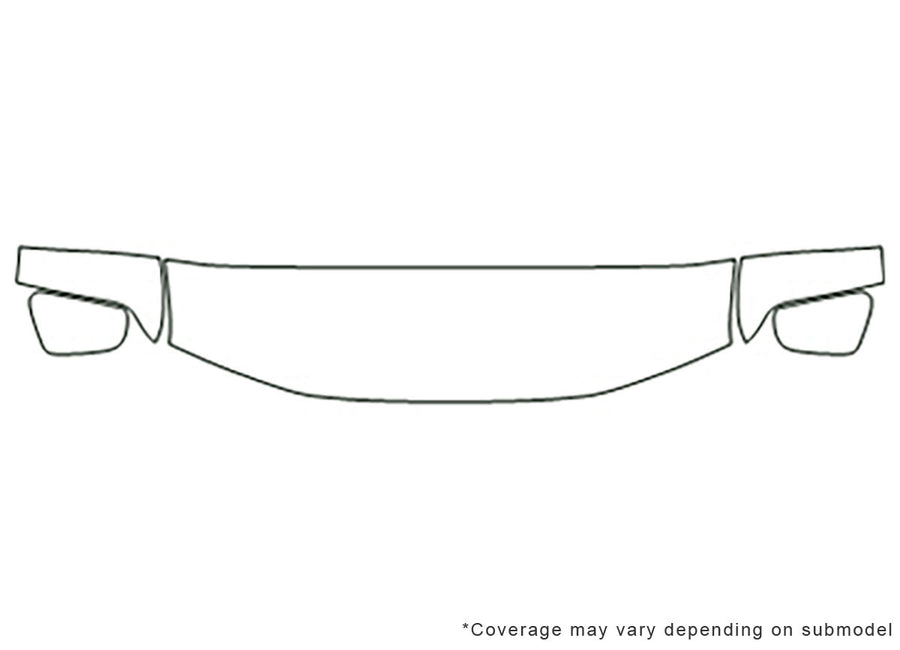 frontier 3M Clear Bra Hood Precut PPF Diagram