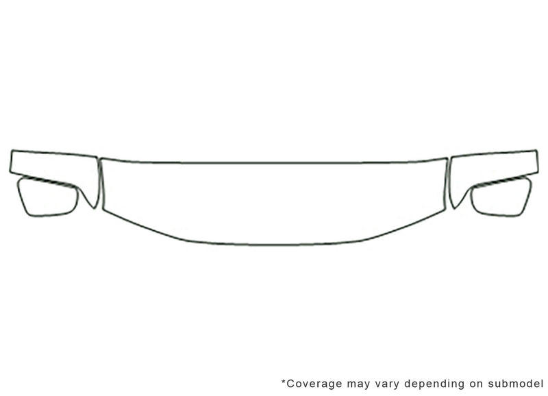 frontier Avery Dennison Clear Bra Hood Precut PPF Diagram