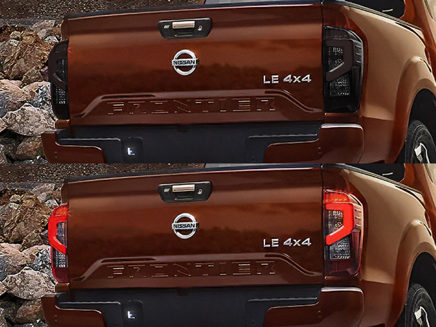 frontier Before and After Smoked Taillights