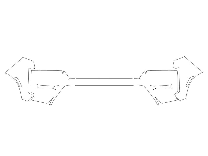 frontier Avery Dennison Clear Bra Bumper Precut PPF Diagram