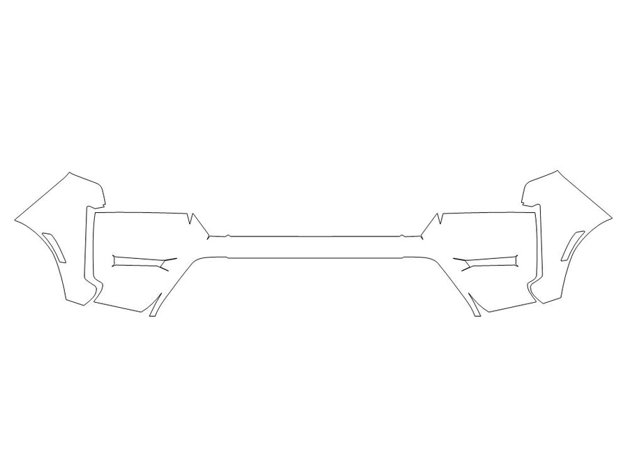 frontier Avery Dennison Clear Bra Bumper Precut PPF Diagram