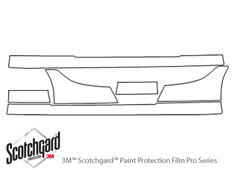 gt-r 3M Clear Bra Door Cup Precut PPF Diagram