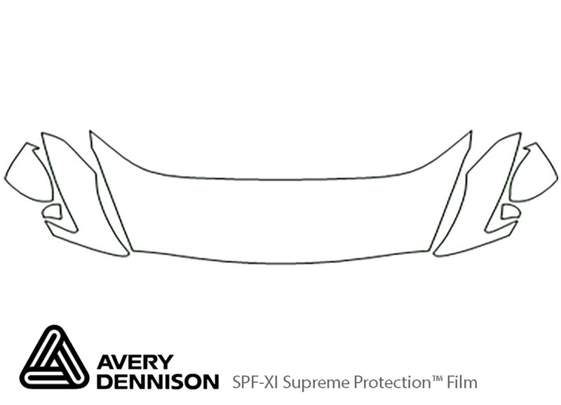 gt-r Avery Dennison Clear Bra Hood Precut PPF Diagram