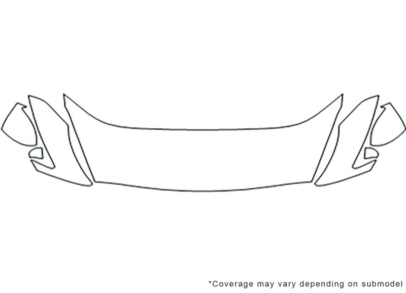 gt-r 3M Clear Bra Hood Precut PPF Diagram