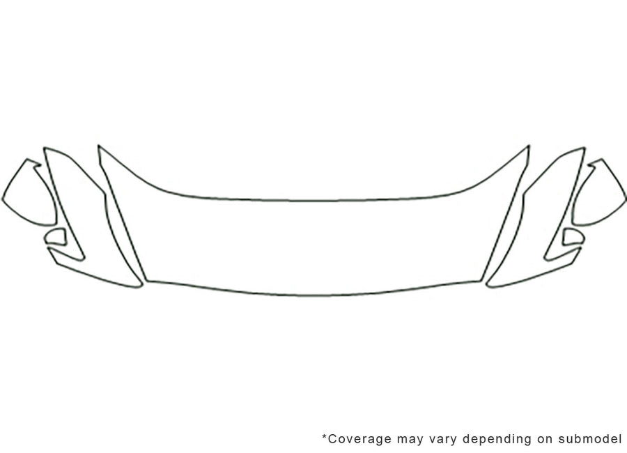 gt-r 3M Clear Bra Hood Precut PPF Diagram