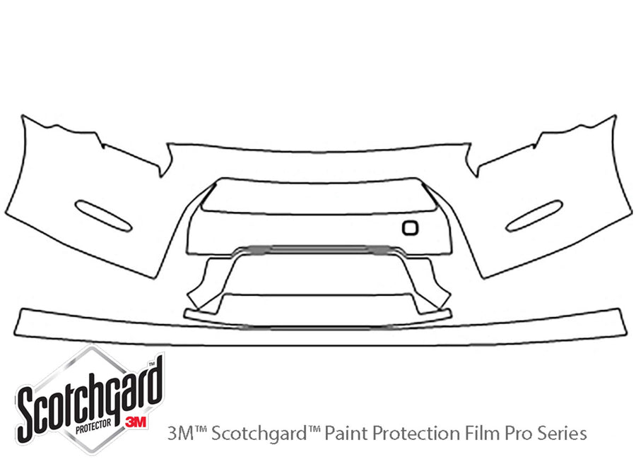 gt-r 3M Clear Bra Bumper Precut PPF Diagram