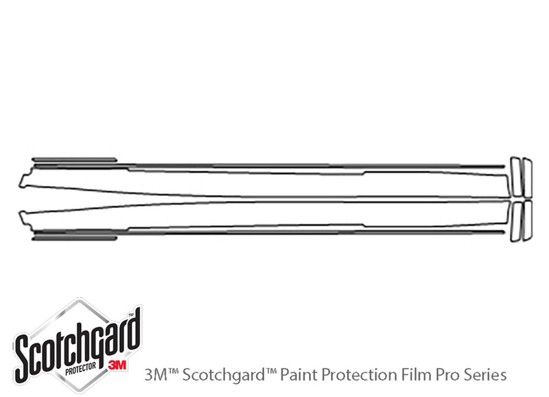 gt-r 3M Clear Bra Door Cup Precut PPF Diagram