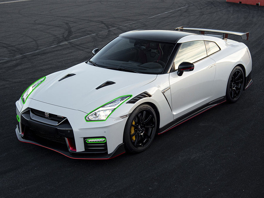 nissan gt-r 2017-2020 Headlight Protection Installation Location