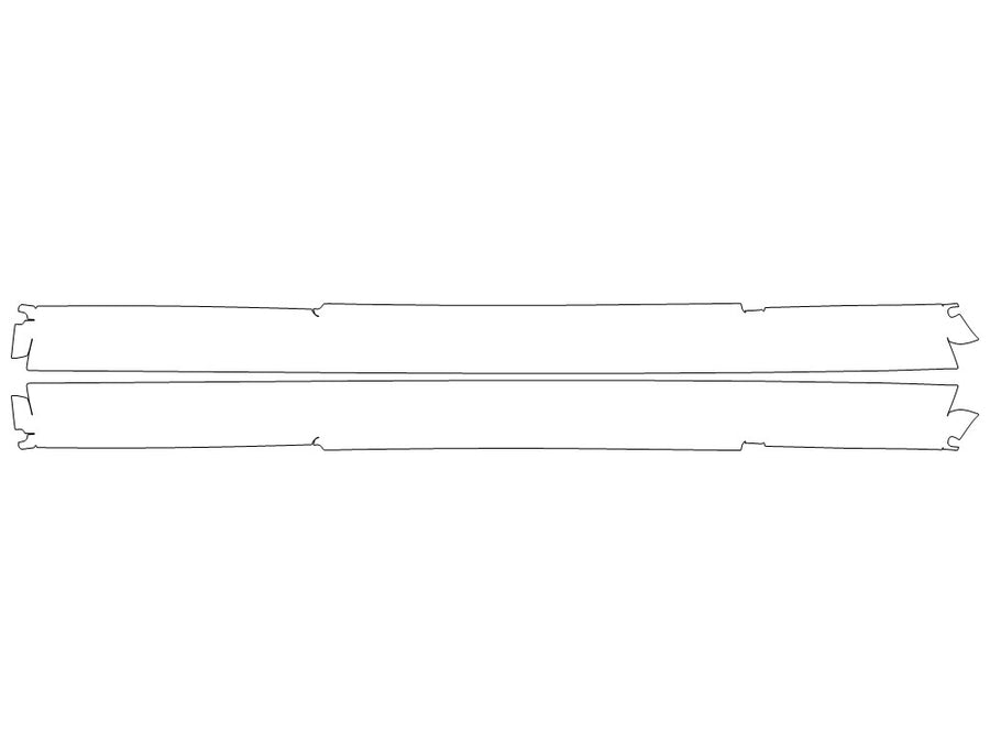 gt-r Avery Dennison Clear Bra Door Cup Precut PPF Diagram