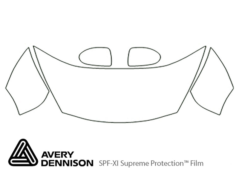 juke Avery Dennison Clear Bra Hood Precut PPF Diagram