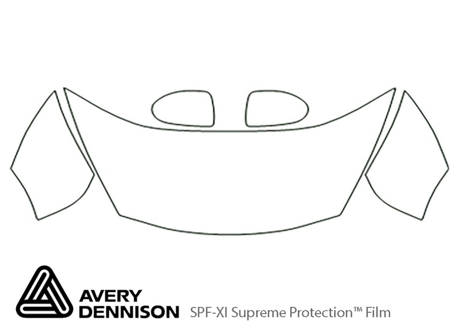 juke Avery Dennison Clear Bra Hood Precut PPF Diagram