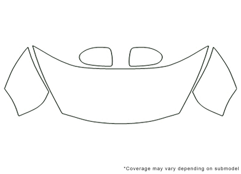 juke 3M Clear Bra Hood Precut PPF Diagram