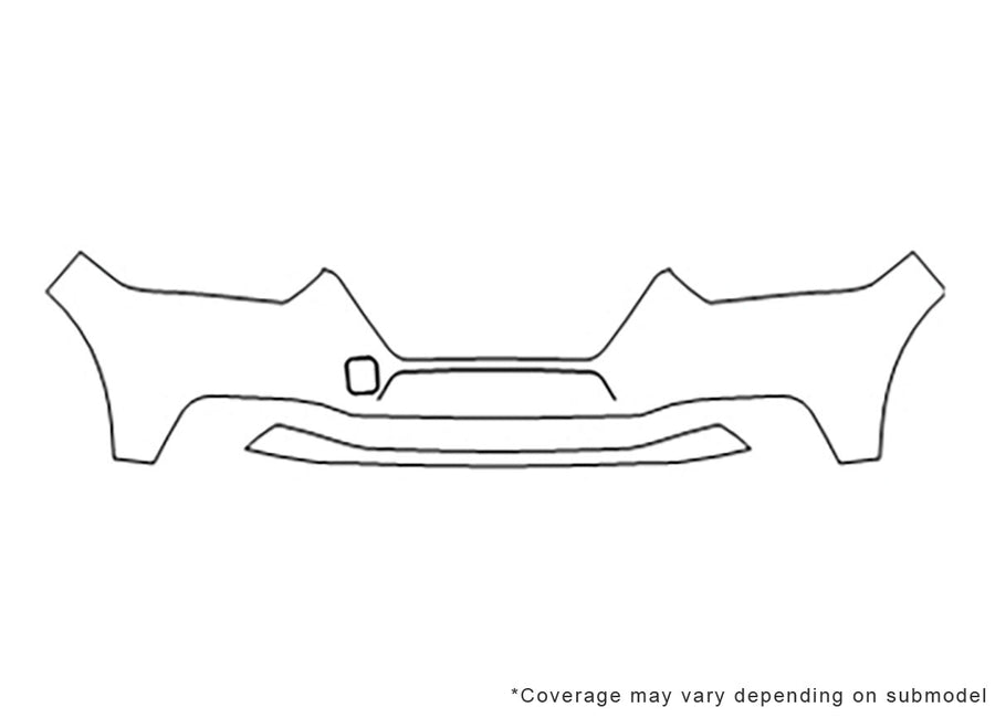 kicks Avery Dennison Clear Bra Bumper Precut PPF Diagram