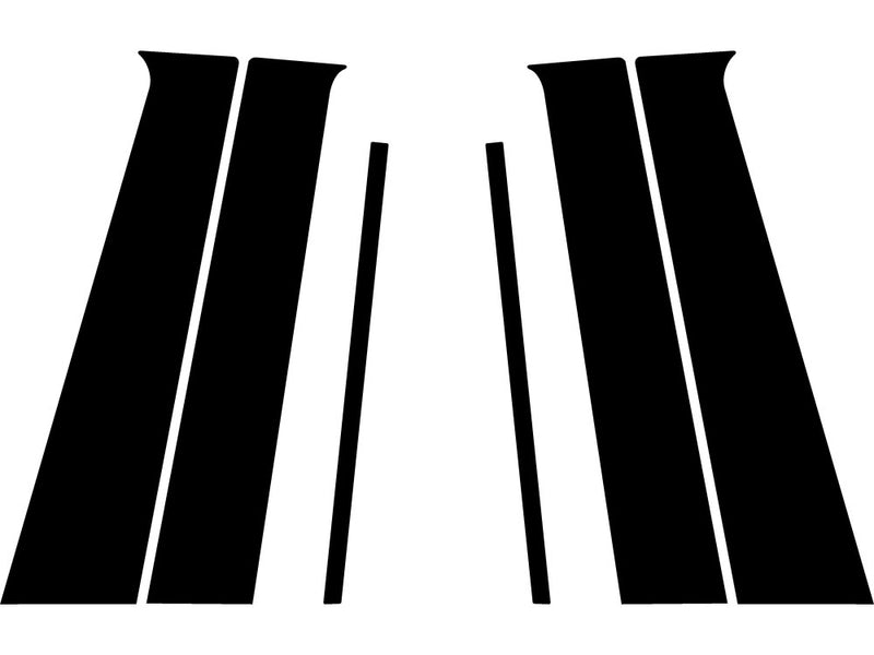 nissan kicks 2018-2024 Brushed Aluminum Black Pillar Trim Diagram
