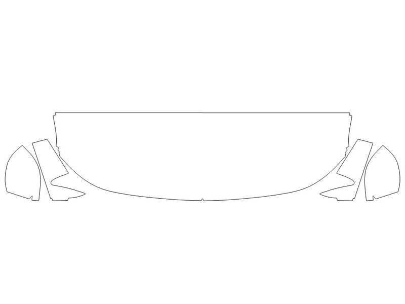 kicks 3M Clear Bra Hood Precut PPF Diagram