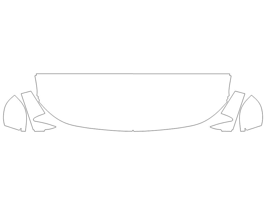 kicks 3M Clear Bra Hood Precut PPF Diagram