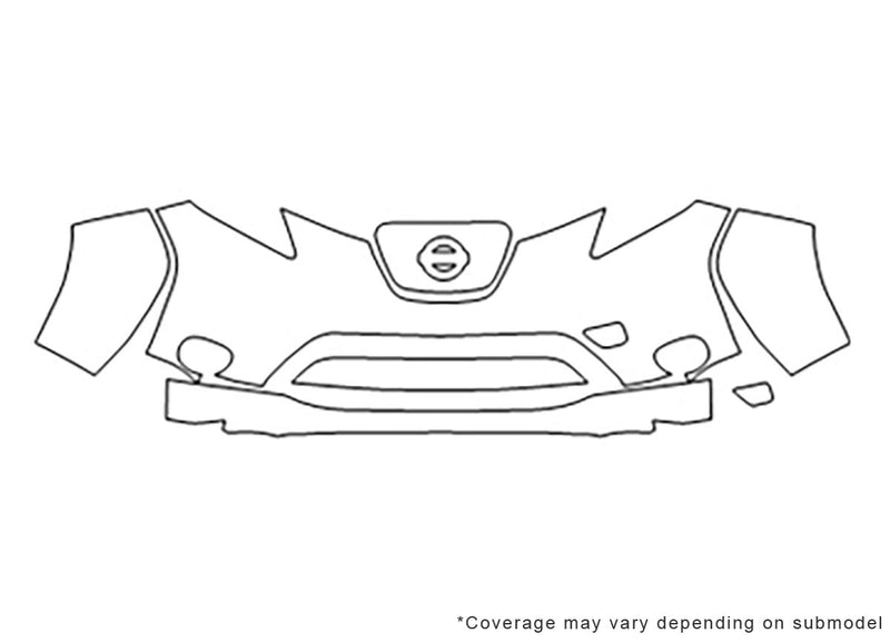 leaf 3M Clear Bra Bumper Precut PPF Diagram