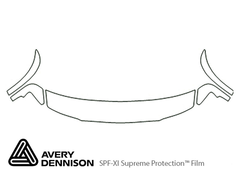 maxima Avery Dennison Clear Bra Hood Precut PPF Diagram