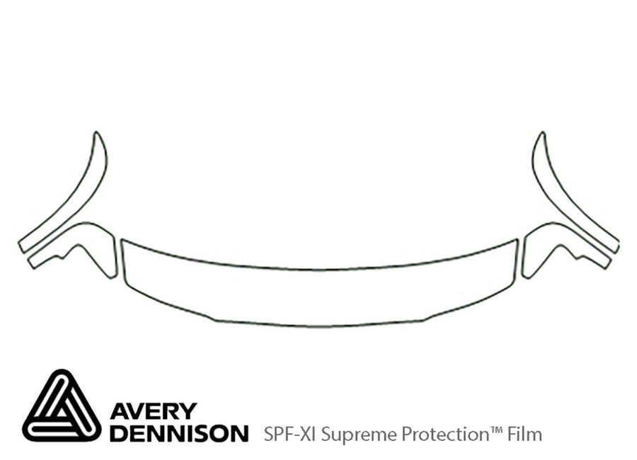 maxima Avery Dennison Clear Bra Hood Precut PPF Diagram