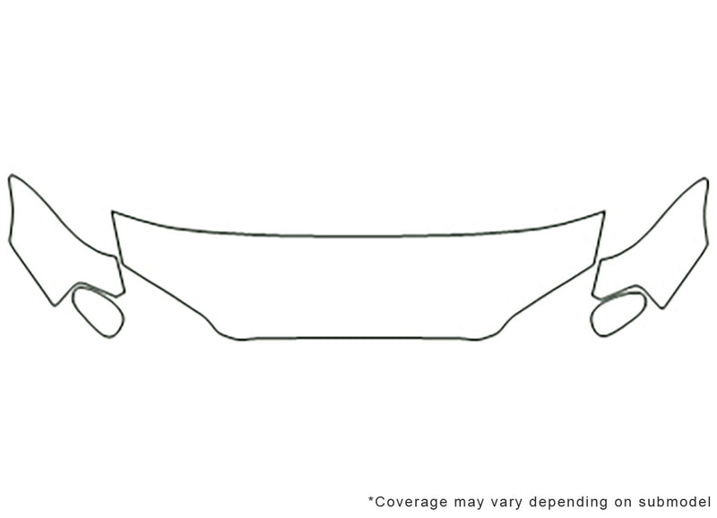 maxima 3M Clear Bra Hood Precut PPF Diagram