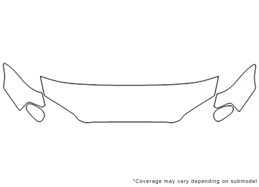 maxima Avery Dennison Clear Bra Hood Precut PPF Diagram