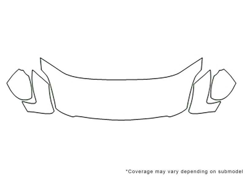 maxima Avery Dennison Clear Bra Hood Precut PPF Diagram