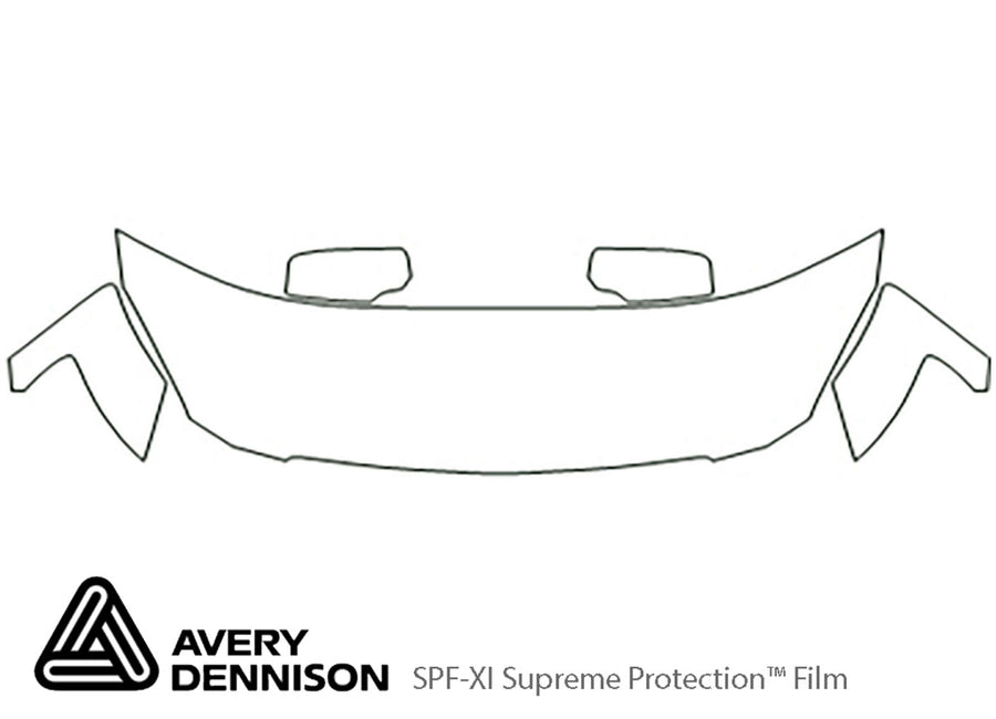 maxima Avery Dennison Clear Bra Hood Precut PPF Diagram