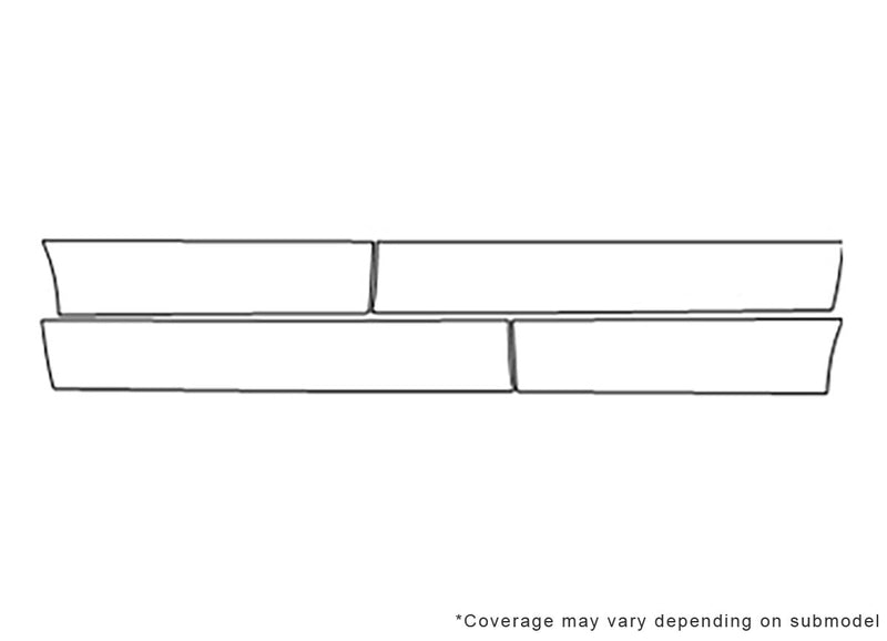 maxima 3M Clear Bra Door Cup Precut PPF Diagram