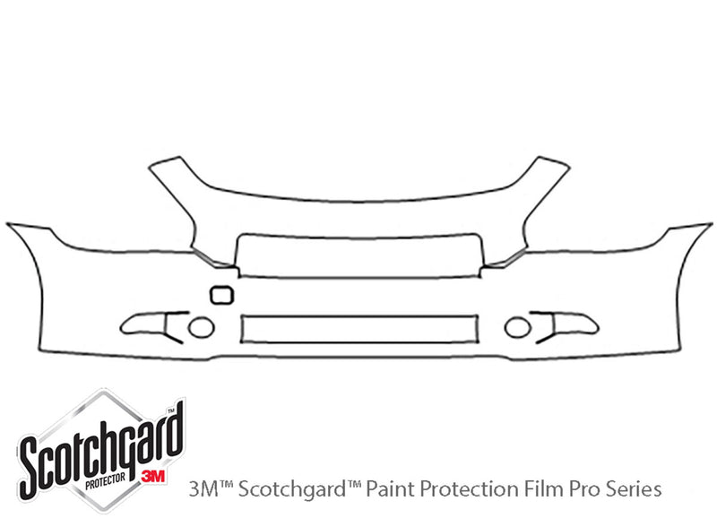 maxima 3M Clear Bra Bumper Precut PPF Diagram